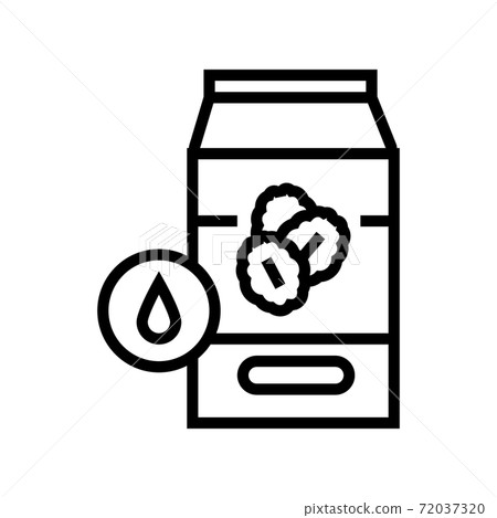milk oat package line icon vector illustration milk oat package line icon vector illustration 72037320
