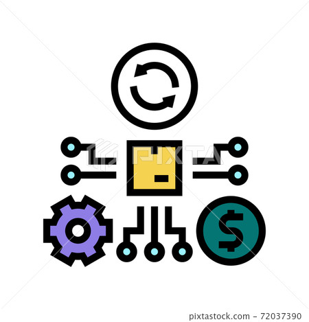 manufacturing and selling process color icon vector illustration 72037390