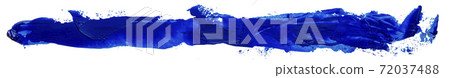 Hand drawn isolated long oil paintbrush stripe with deep dirty blue color Hand drawn isolated long oil paintbrush stripe with deep dirty blue color 72037488