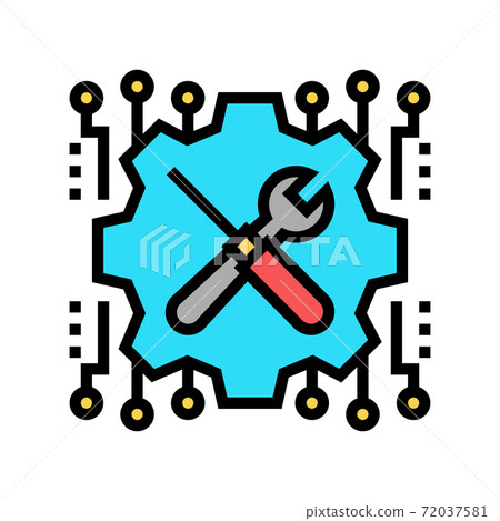 meachanical fix incident color icon vector illustration meachanical fix incident color icon vector illustration 72037581