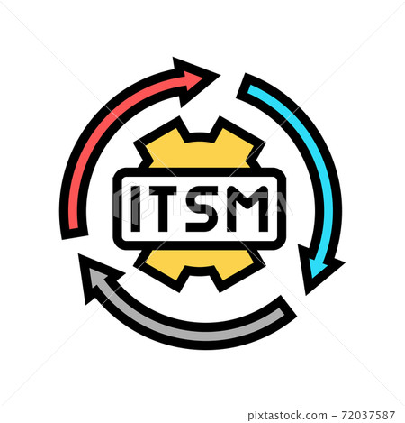 it service management color icon vector illustration 72037587
