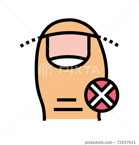 incorrect cut nail color icon vector illustration incorrect cut nail color icon vector illustration 72037631