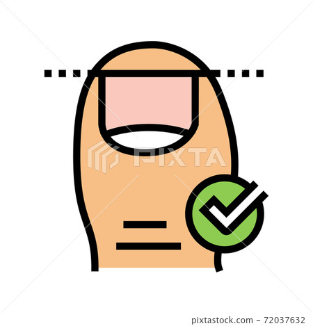 correct cut nail color icon vector illustration 72037632
