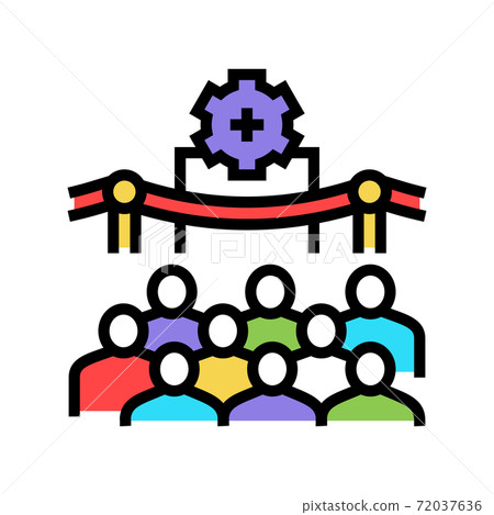manufacturing process introduction color icon vector illustration 72037636