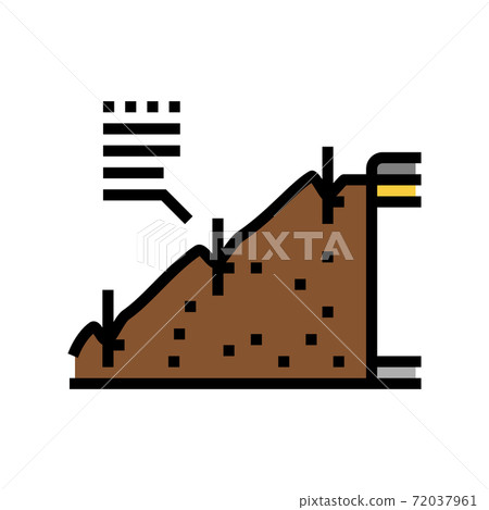 strengthening of road slopes color icon vector illustration 72037961