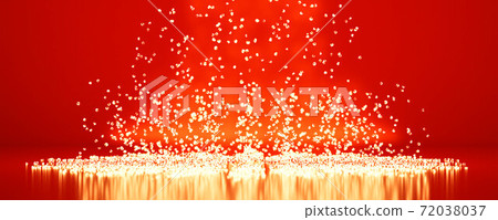 Abstract background of blurry unfocused red lights and pearls design background wallpaper 3d render illustration 72038037