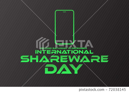 International Shareware Day. Second Saturday in December. Holiday concept. Template for background 72038145