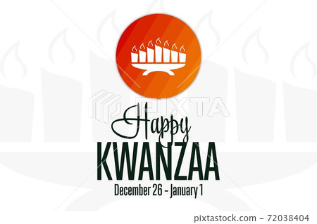 Happy Kwanzaa. December 26 until January 1. Holiday concept. Template for background, banner, card 72038404