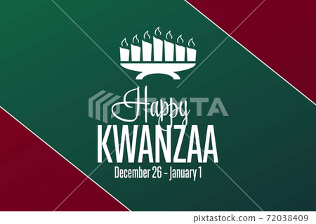 Happy Kwanzaa. December 26 until January 1. Holiday concept. Template for background, banner, card 72038409