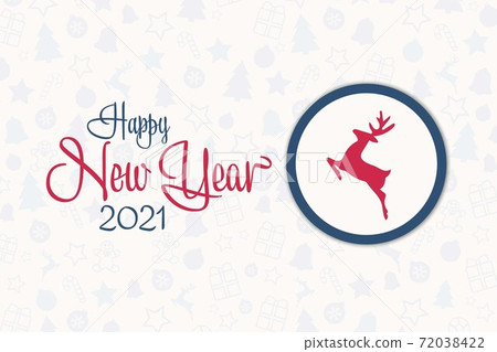Happy New Year 2021. Holiday concept. Template for background, banner, card, poster with text 72038422