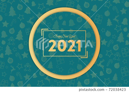 Happy New Year 2021. Holiday concept. Template for background, banner, card, poster with text 72038423
