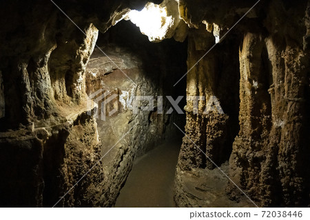 Interior view of the Mammoth cave in the Republic of Crimea, Russia. October 2, 2020 Interior view of the Mammoth cave in the Republic of Crimea, Russia. October 2, 2020 72038446