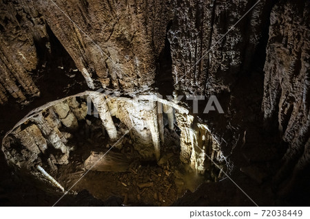 Interior view of the Mammoth cave in the Republic of Crimea, Russia. October 2, 2020 Interior view of the Mammoth cave in the Republic of Crimea, Russia. October 2, 2020 72038449