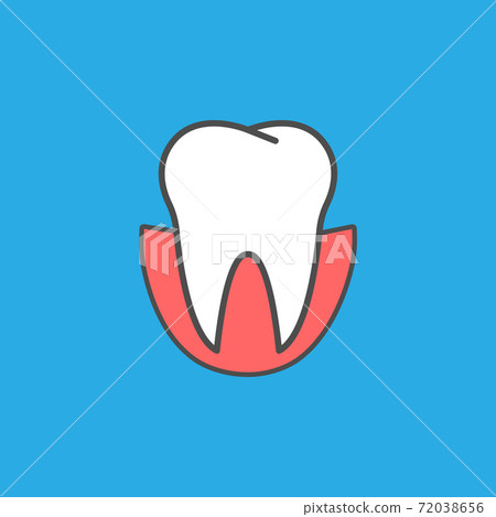 Tooth Icon, dental care icon. Vector illustration, flat design. 72038656