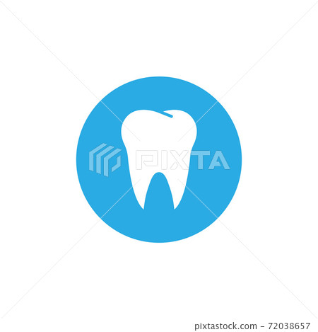 Tooth Icon, dental care icon. Vector illustration, flat design. 72038657