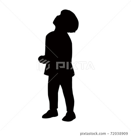 a boy body silhouette vector 72038909