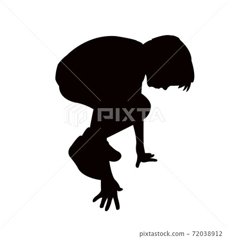 a child body silhouette vector a child body silhouette vector 72038912