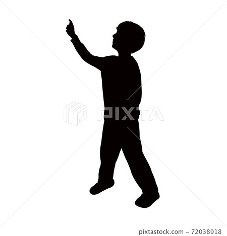 a boy body silhouette vector 72038918