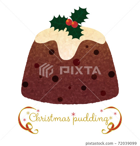 聖誕節pudding_ribbon_character_hand-painted_colored鉛筆觸摸插圖 聖誕節pudding_ribbon_character_hand-painted_colored鉛筆觸摸插圖 72039099