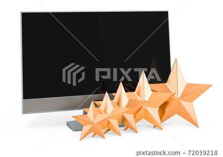 Customer rating of computer monitor concept. 3D rendering 72039218