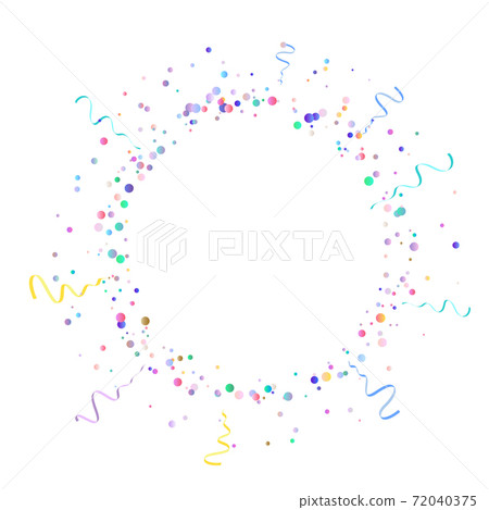 Multi colored confetti, serpentine falling 72040375
