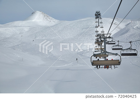 Ski lift at a ski resort Ski lift at a ski resort 72040425