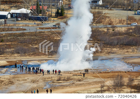Erupting geyser in Iceland 72040426