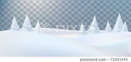 Snow landscape, Christmas wallpaper. 72041445