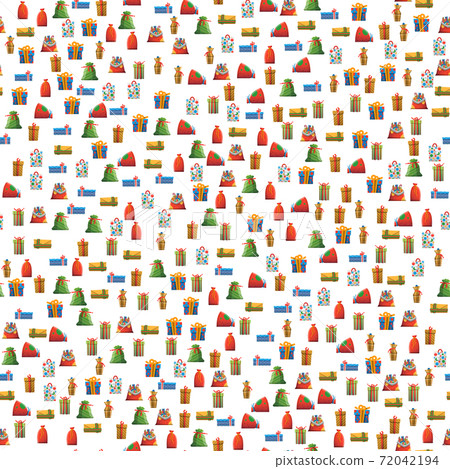 New Year Christmas elements vector pattern illustration New Year Christmas elements vector pattern illustration 72042194