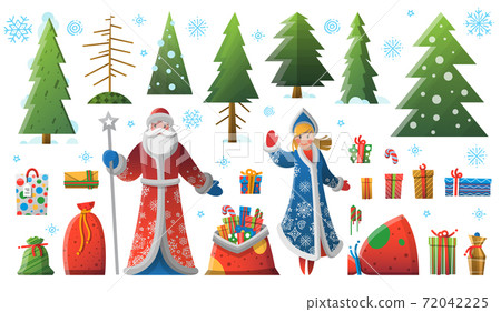 New Year elements, Father Frost Snow Maiden 72042225