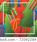 New Year Christmas background with snowflakes image 72042284