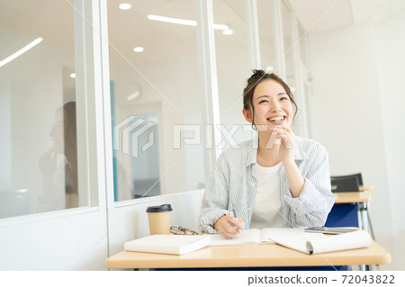 Female college student classroom university campus life image Female college student classroom university campus life image 72043822