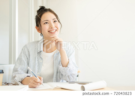 Female college student classroom university campus life image Female college student classroom university campus life image 72043823