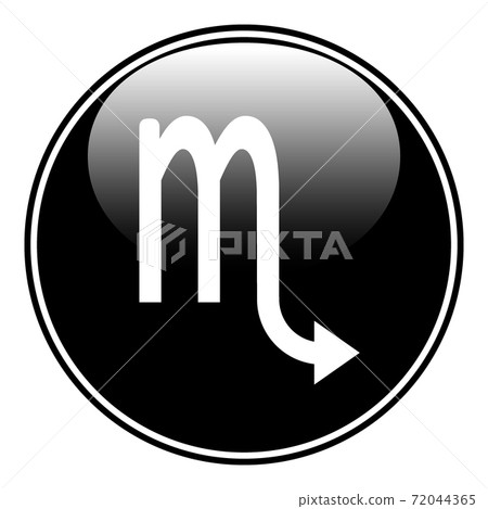 Scorpio symbol on white. Scorpio symbol on white. 72044365