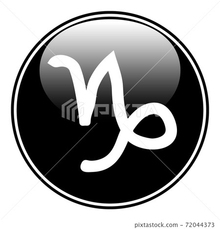 Capricorn symbol on white. 72044373