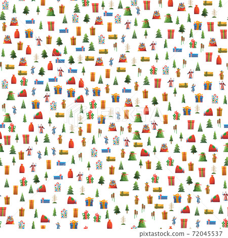 New Year Christmas elements vector pattern illustration New Year Christmas elements vector pattern illustration 72045537