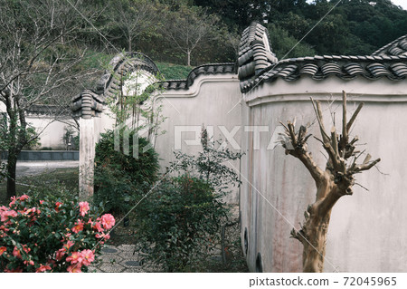 坎達克花川sabo公園的中式花園 照片素材 圖片 圖庫