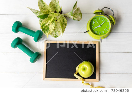 Diet Health Plan. Workout planning. Sport exercise equipment workout Diet Health Plan. Workout planning. Sport exercise equipment workout 72046206