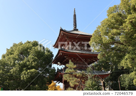 The three-storied pagoda of Jimokuji Kannon (Ama City, Aichi Prefecture) The three-storied pagoda of Jimokuji Kannon (Ama City, Aichi Prefecture) 72046579