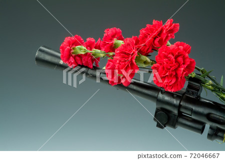 Machine Gun And Flowers Machine Gun And Flowers 72046667