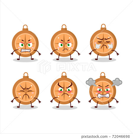 Compass cookies cartoon character with various angry expressions Compass cookies cartoon character with various angry expressions 72046698