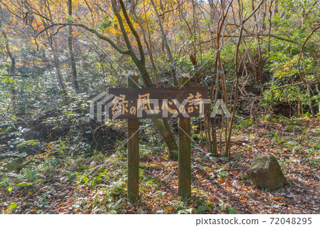 Message sign on the mountain trail of Mt. Kurotake Message sign on the mountain trail of Mt. Kurotake 72048295