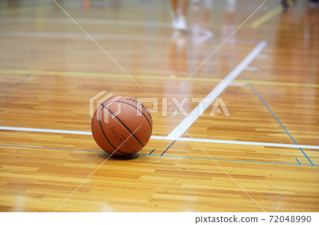 Basketball on the gym floor Basketball on the gym floor 72048990
