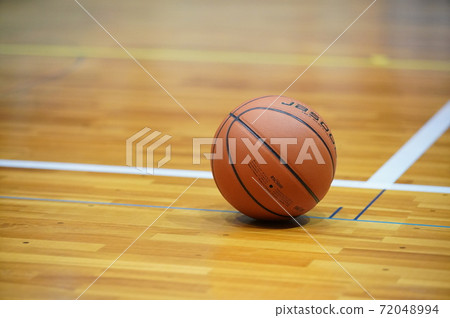 Basketball on the gym floor Basketball on the gym floor 72048994