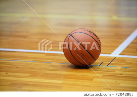 Basketball on the gym floor Basketball on the gym floor 72048995