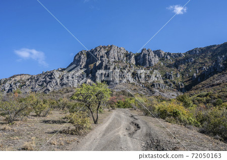 Demerdzhi mountain in Alushta, Republic of Crimea, Russia. Clear Sunny day on October 3, 2020 Demerdzhi mountain in Alushta, Republic of Crimea, Russia. Clear Sunny day on October 3, 2020 72050163