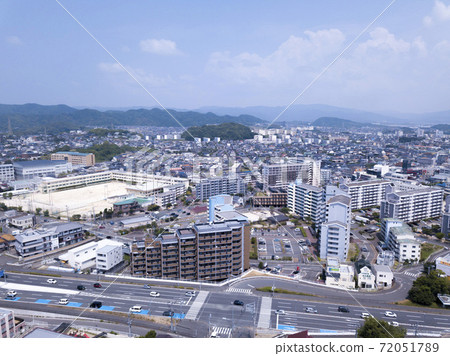 From the sky above Fukuoka City 3 (Drone aerial photography / aerial photography) 72051789