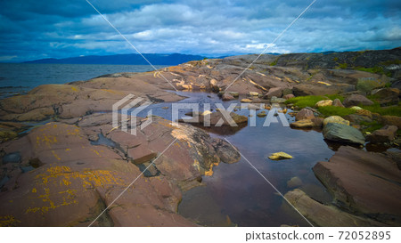 Panoramic view to Altafjorden, finnmark, Norway 72052895