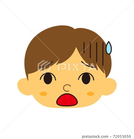 Boy's facial expression pale 72053050