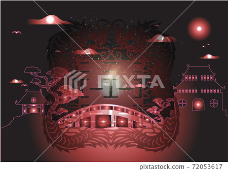 Chinese New Year greeting card of year vector background Chinese New Year greeting card of year vector background 72053617